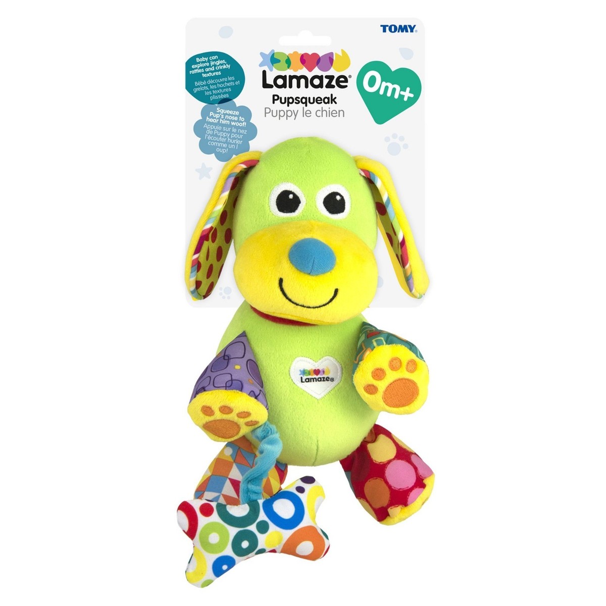 LAMAZE Play and Grow Pupsqueak Baby Toy Take Along Pull Toy