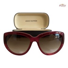Auth LOUIS VUITTON Fuchsia Glitter Acetate Obsession Cat Eye Sunglasses Z0626W