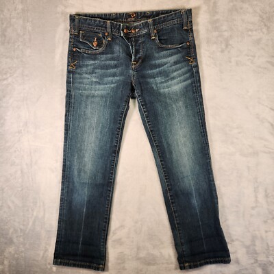Vigoss Brand Jeans Womens 28 Blue Button Fly Denim Rivington Super Skinny Casual
