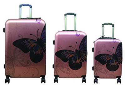 Hartschale 4-Rad Trolley Koffer PC Gepäck Trolley Koffer Handgepäck Schmetterling