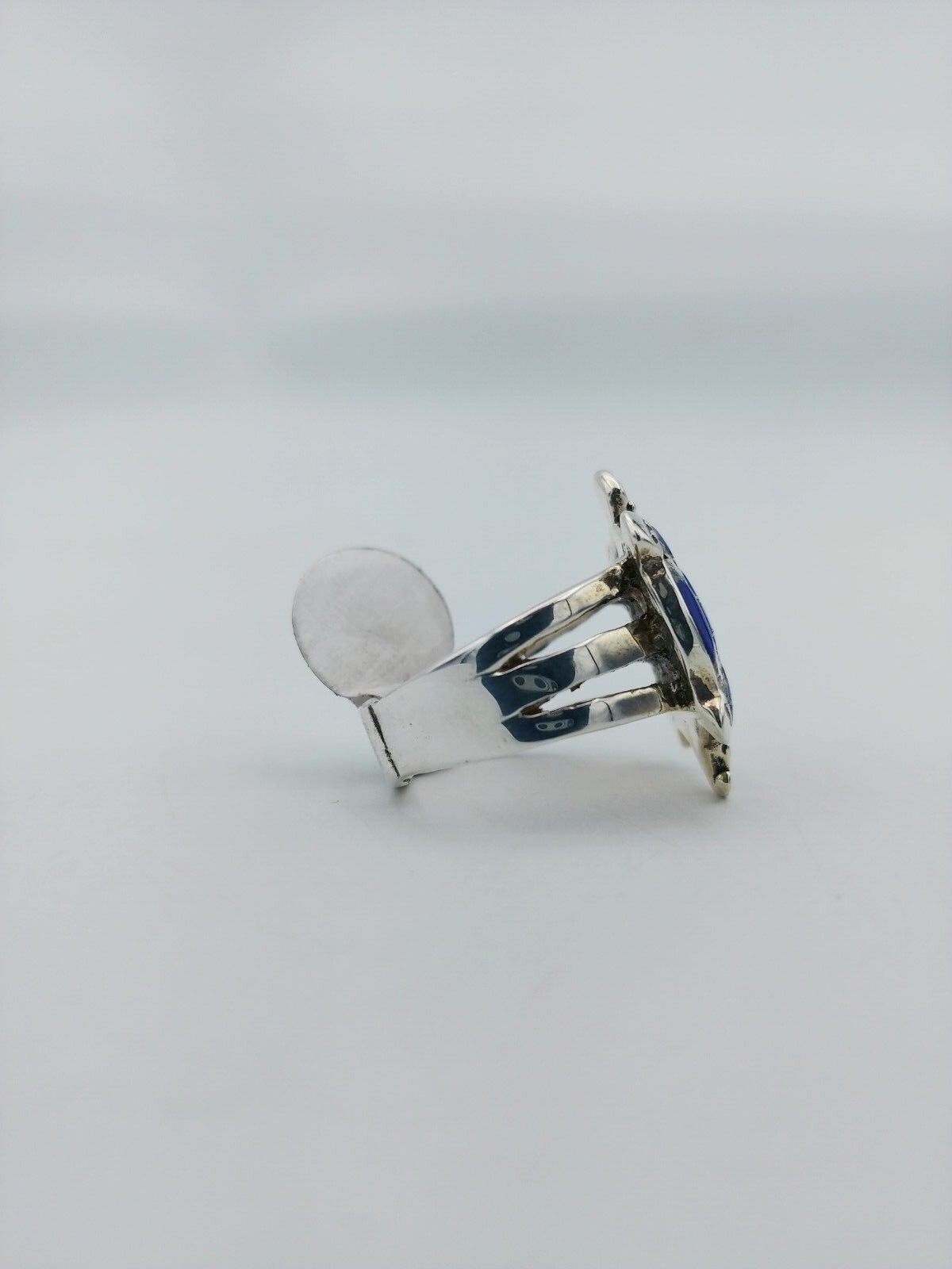 Turtle tortoise ring lapis lazuli lab-created fir… - image 2