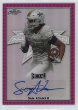 2020 Leaf Metal US Army All-American Bowl Pink /10 Sam Adams II #BA-SA2 Auto 0a3