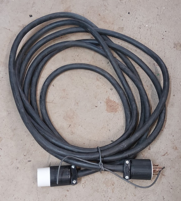 Extension Cord 20 Ft 4 Prong Power Cable  30 Amp Adapter Plug