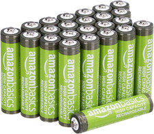 Amazon Basics 24-Pack Rechargeable AAA Nimh High-Capacity Batteries, 850 Mah, 1. 17.45 per battery