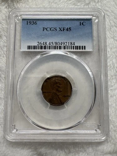 1936 LINCOLN WHEAT CENT - PCGS - XF 45- INV#8872
