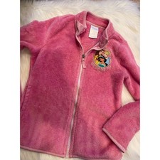 Disney Store Princess Pink Fleece Jacket Sweater Size 7/8 Used