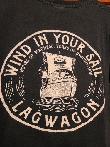 Lagwagon Wind In Your Sail Skate Punk Rock California Y2K Band Shirt Oi Sz. 2XL