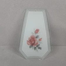 Glass Wall Sconce Light Shade Pink Rose Floral OK Lighting Replacement Cover