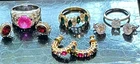 Vintage Rings Earrings Jewelry Lot Sterling Silver Uncas 18K HGE