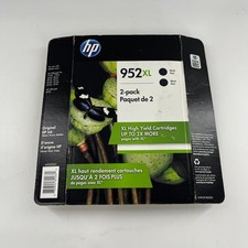 NEW Genuine HP 952 XL High Yield Ink Cartridge Black 2-Pack OEM SEALED