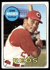 1969 Topps Leon Wagner Cincinnati Reds #187
