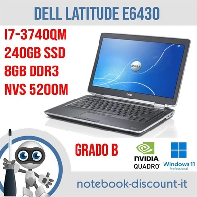 Dell Latitude E6430 · i7-3740MQ · 8GB · 240GB