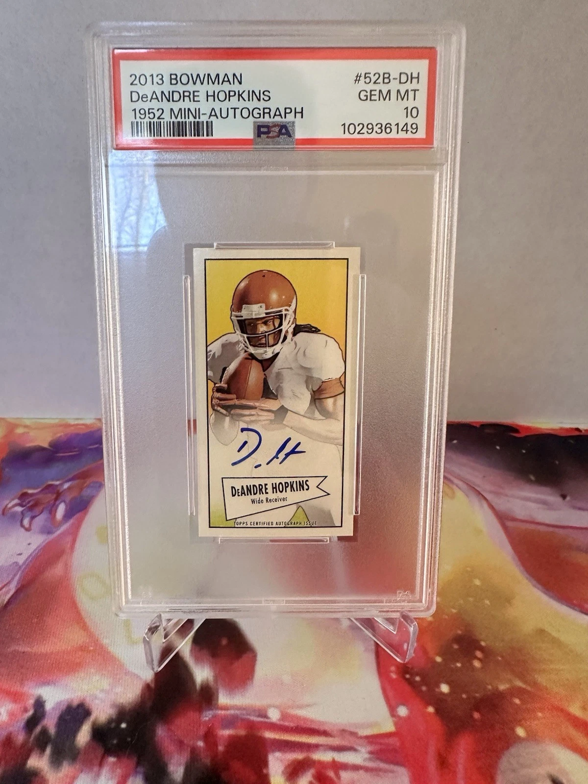 DeAndre Hopkins Bowman 1952 Mini #52BDH Autograph