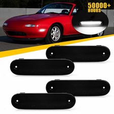 4pcs Front+Rear Smoke LED Side Marker Lights LH & RH For 90-05 Mazda Miata MX-5