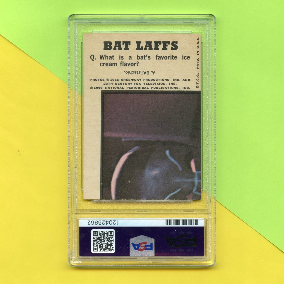 Original 1966 Topps Batman Bat Laffs Trading Card #39 PSA 7 - Image 2 of 3