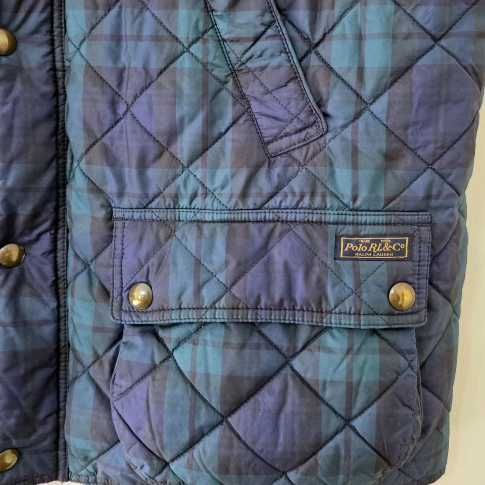 Polo Ralph Lauren Plaid Vest Sz XXL Tartan Quilted Insulated Outdoor Equestrian - Image 4 of 4