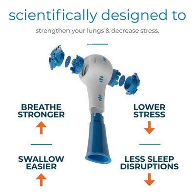 Adjustable Breathing Trainer Lung Capacity Exerciser for Fitness Running..