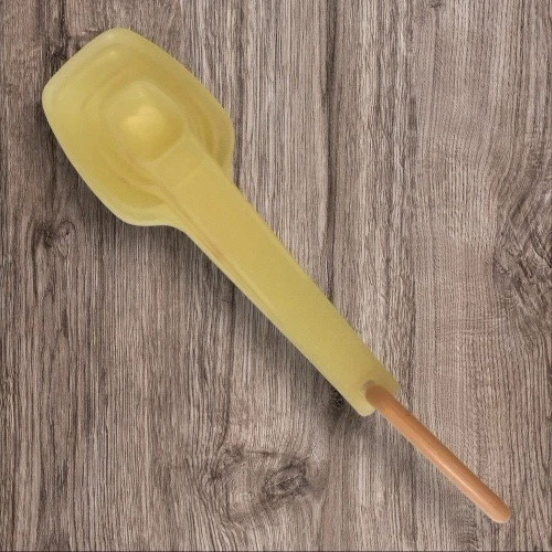 Retro 1980's Tupperware Nesting Measuring Spoons Set of 5 Yellow 1-25ml - Image 3 of 4