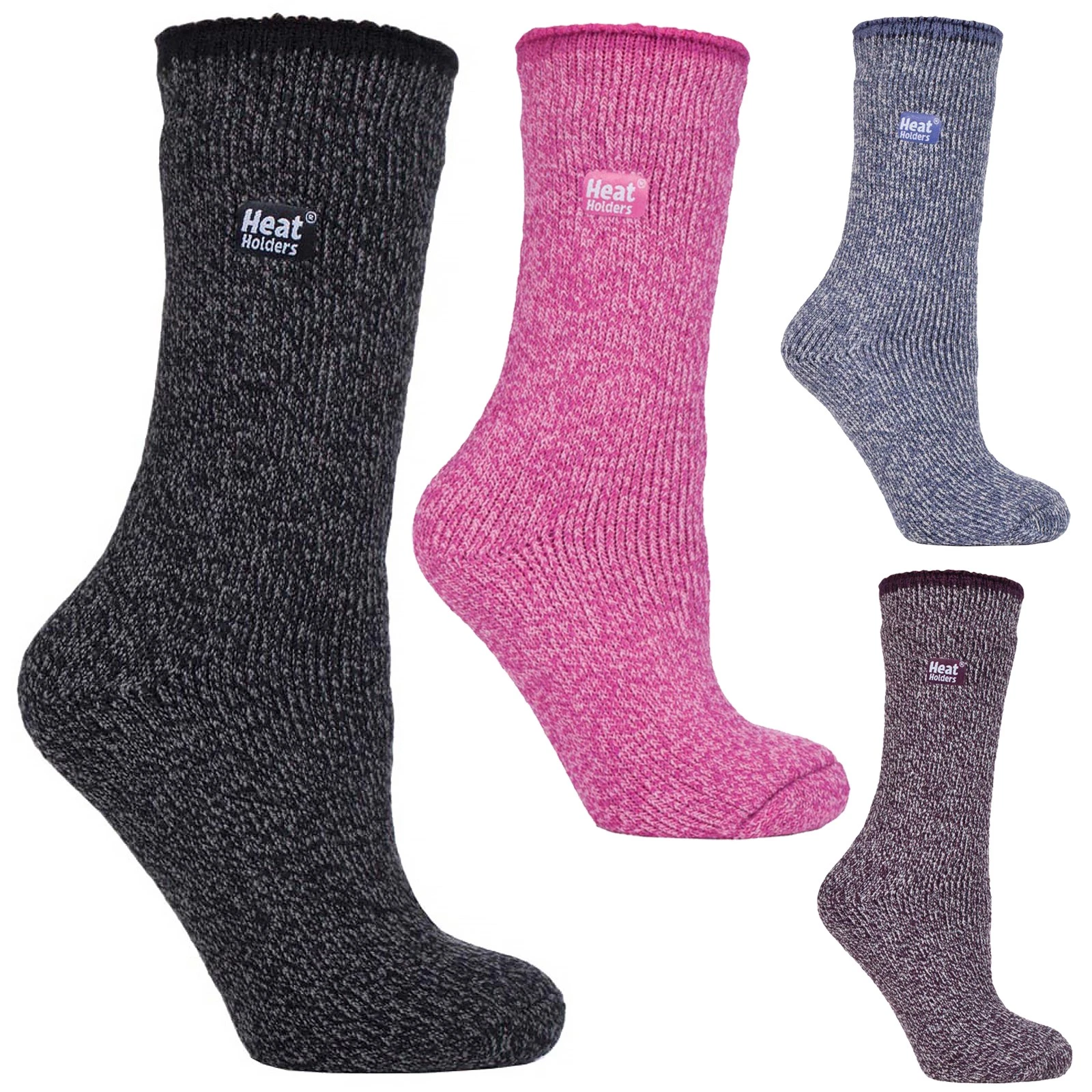 Heat Holders - Womens Thick Durable Winter Warm TOG Merino Wool Thermal Socks