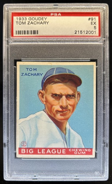1933 Goudey R319 Tom Zachary Rookie RC #91 PSA 5