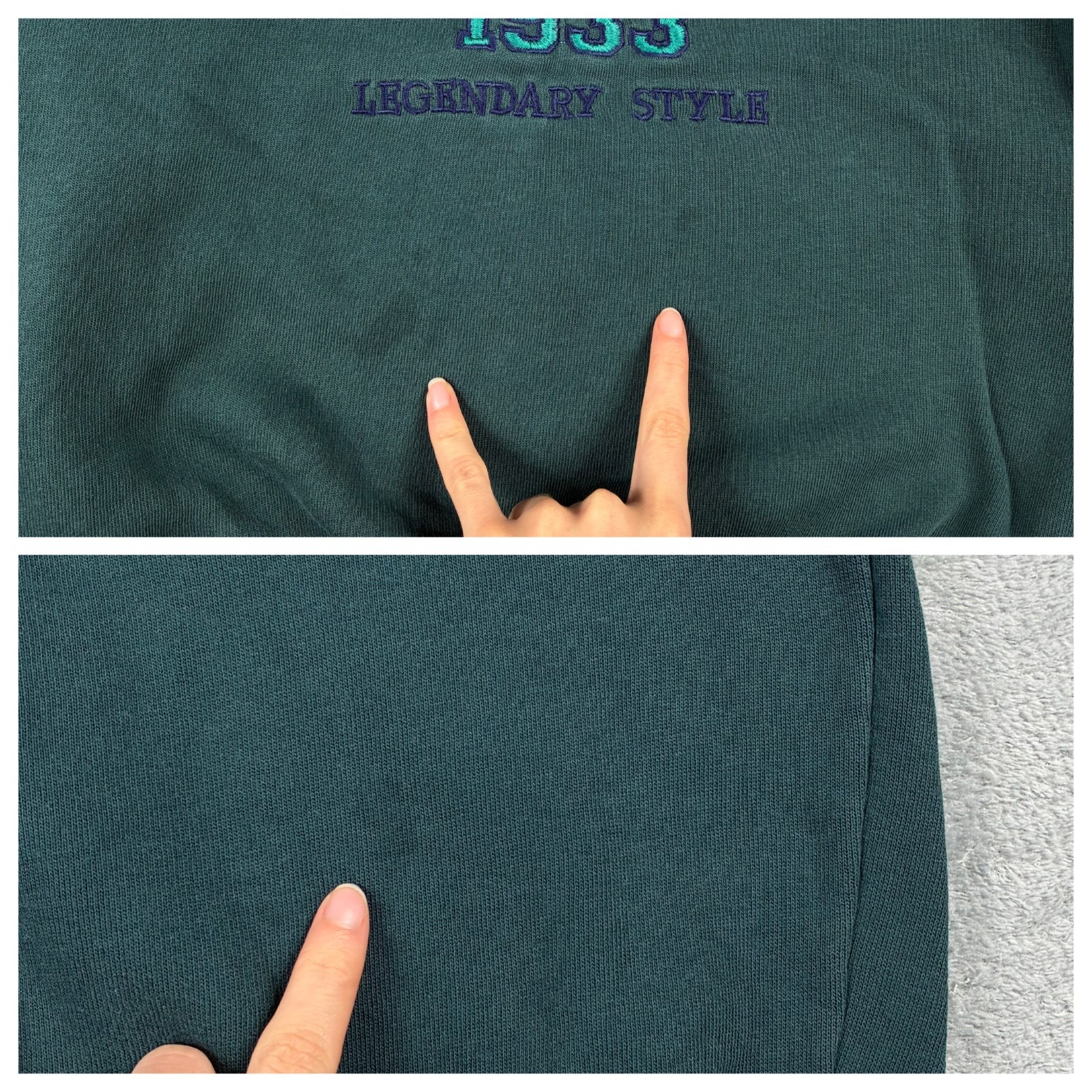 Vintage Lacoste Chemise 90's Green Varsity Collegiate Age 10 Pullover Sweatshirt image 5