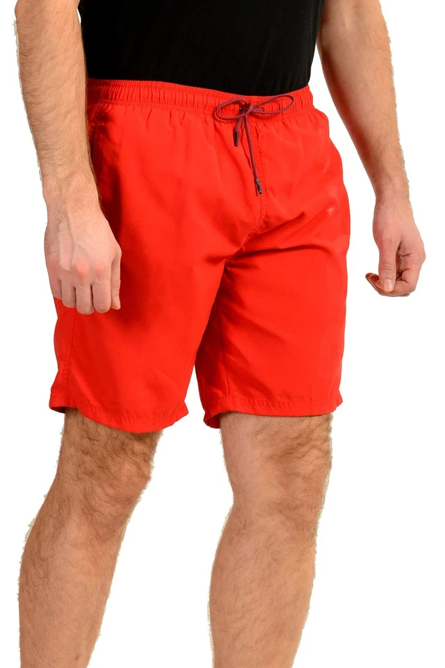 Pantalones Cortos de Natación Hugo Boss Para Hombre "Orca" Rojo Verdadero Estampado de Logo EE. UU. M IT 50 Foto 2 de 4