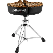 Ahead Spinal-G 3-Leg Drum Throne w/Leopard Print Cloth Top/Black Sides 18 in.