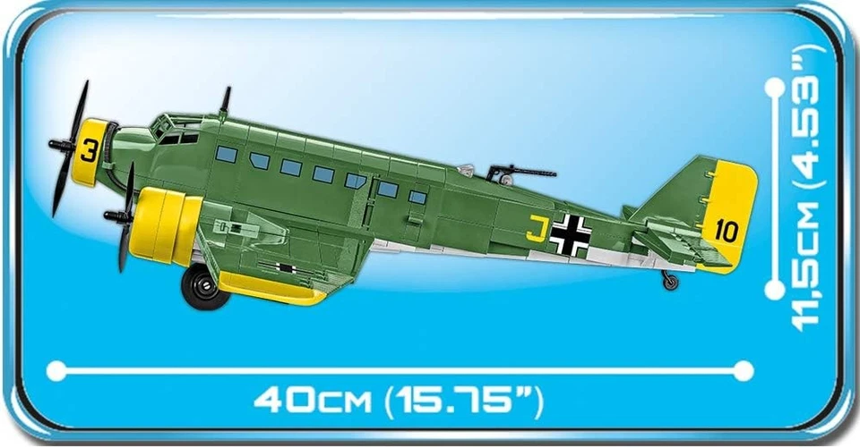 COBI 5710 Junkers JU 52/3M Building Blocks, Green,Yellow - Image 4 of 4