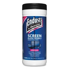 Endust® Antistatic Cleaning Wipes, Premoistened, 70/Canister