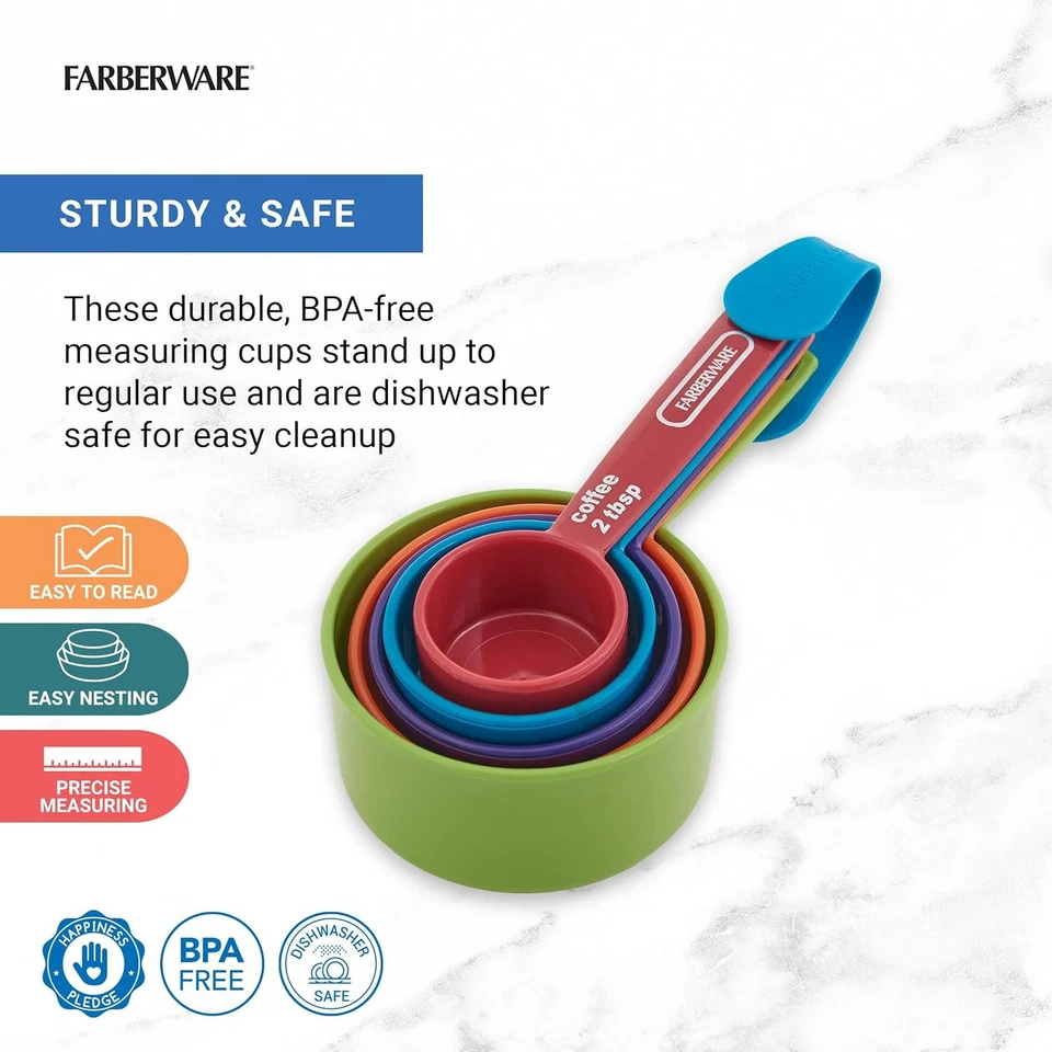 Farberware Professional Plastic Measuring Cups with Coffee Spoon, Set of 5 - Image 2 of 4