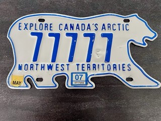 2007 NWT Polar Bear License Plate