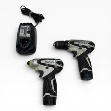 Juego de taladro inalámbrico Makita 12V Li-ion FD02, DT01, DC10WB, 2 baterías