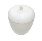 Vintage Milk/White Glass Hazel Atlas Apple Jar, Kitchen Storage/Candy Dish/Decor