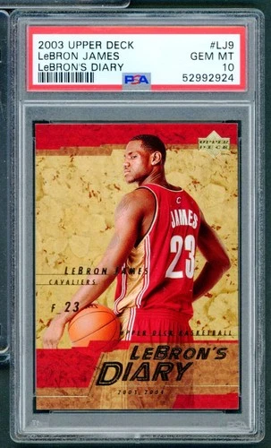 LeBron James Rookie Card 2003 Upper Deck Lebron's Diary #LJ9 PSA 10