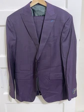 jennis & warmann 3 piece suit HERRINGBONE PLAID TWEED