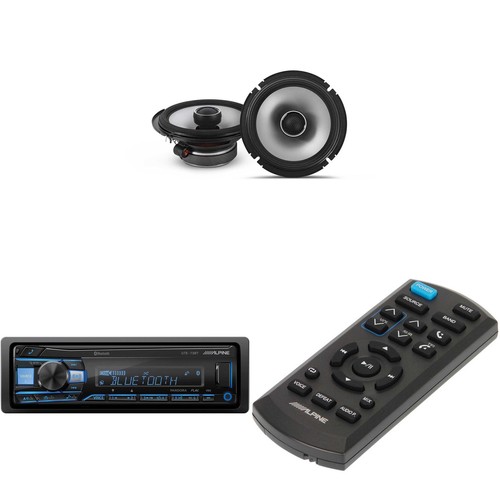 Alpine UTE-73BT, RUE-4360 Remote with 1 Pair Alpine S2-S65 Type S 6.5" Coax S...