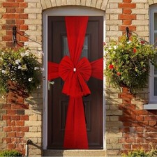 Noël Porte Ornement Maille Nœud Décoration Festival Vacances Mariage Maison Fête