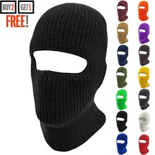 Ski Mask Winter Hat 1 One Hole Balaclava Hood Beanie Hats Tactical Warm Knit Cap