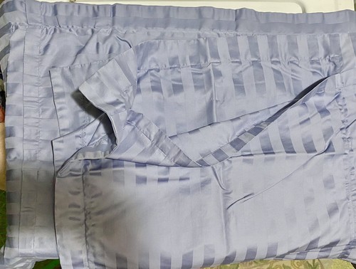 2 Charter Club Damask Stripe King Shams Pima Cotton EUC 500 TC Vapor Light Blue - Picture 2 of 6