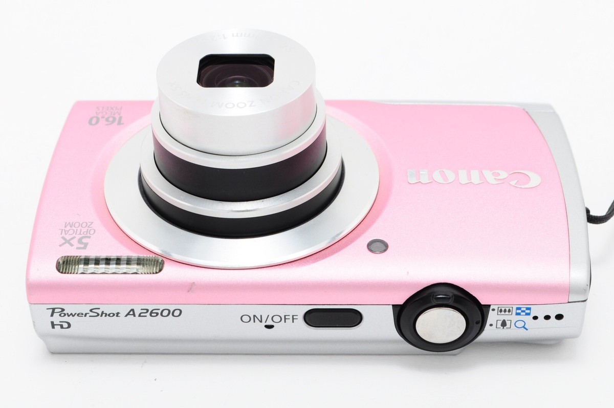 Canon PowerShot A2600 ピンク NEAR MINT w/strap] Canon PowerShot A2600 Pink Digital Camera