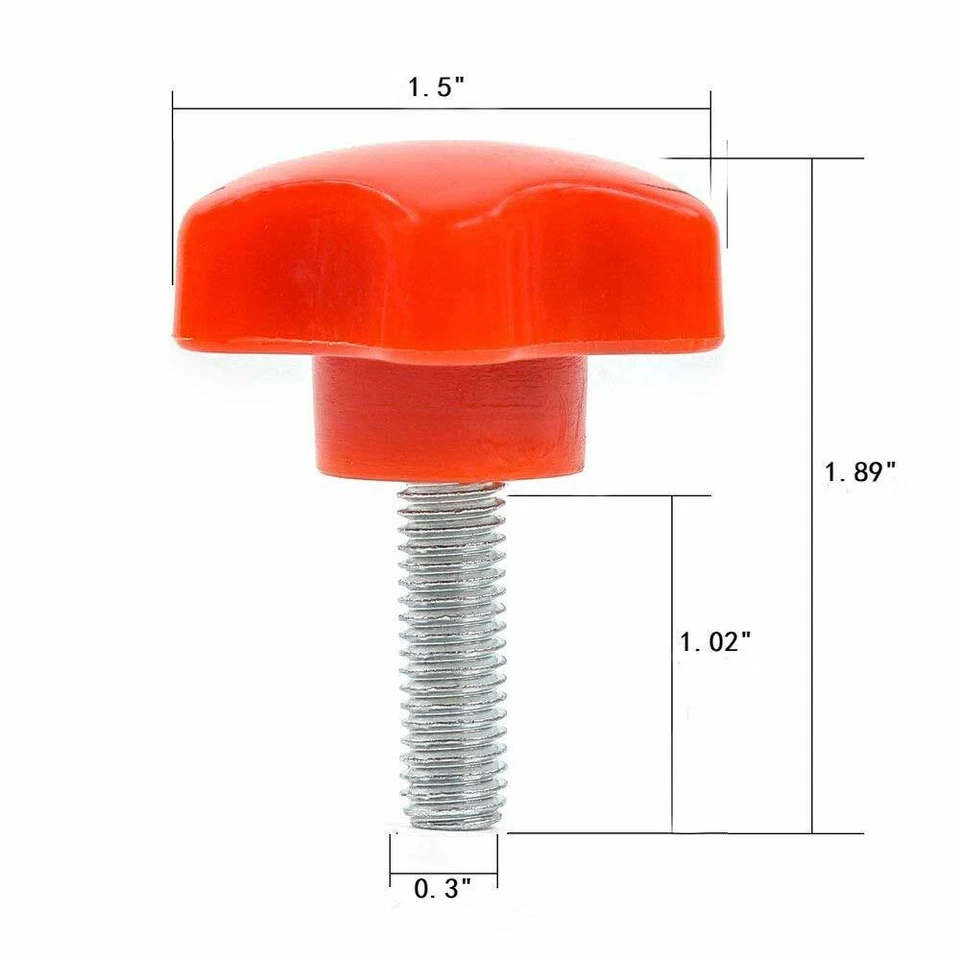 6 Red Hardtop Quick Removal Bolts Thumb Screws for Jeep Wrangler YJ TJ JK JKU - Изображение 3 из 4