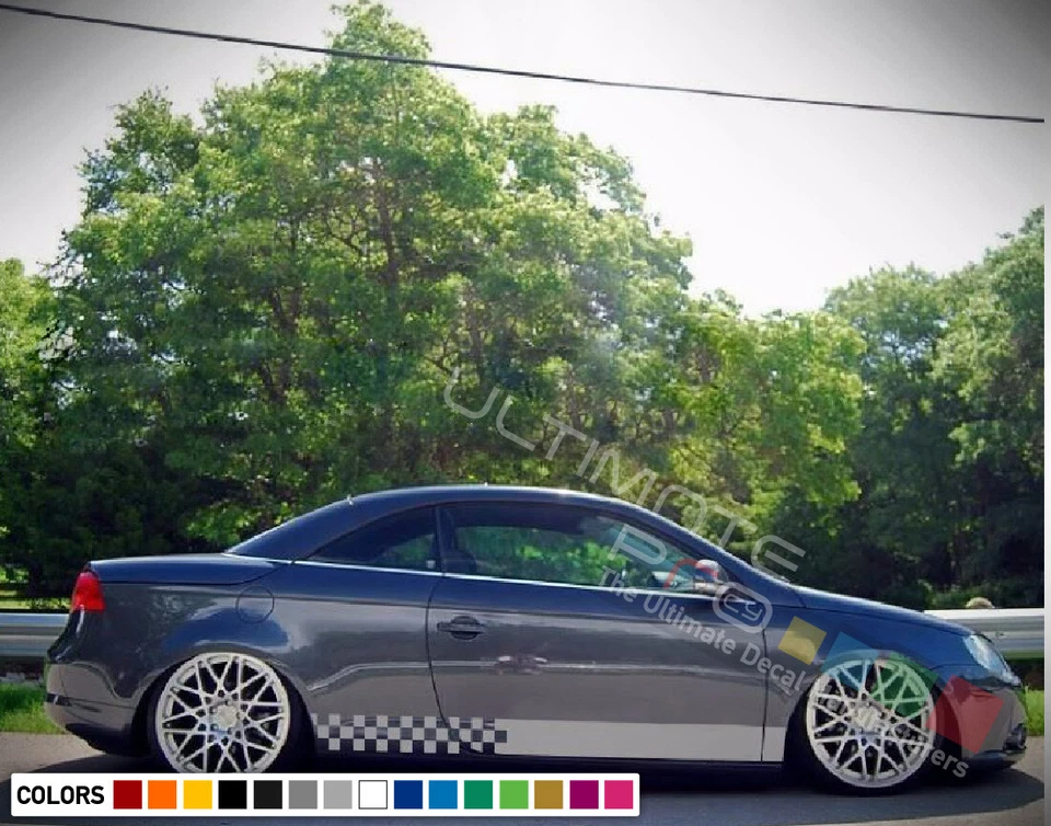 Stripes kit For Volkswagen Eos R line Graphics body lowering sport Decal sticker - Image 4 of 4