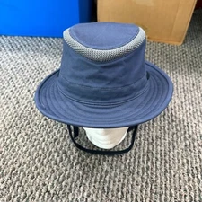 Tilley Bucket Hat Adult 7 Blue 22" Organic Airflo Fishing Outdoor Adjustable