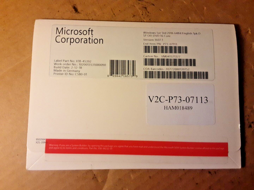 OEM WINDOWS SERVER STANDART 2016 64B 16 CORE 1PK EN DVD, DISC ONLY WITHOUT KEY - 第 2/3 張圖片