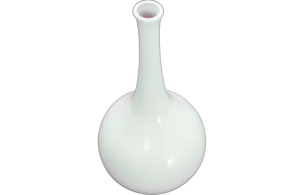 Jarrón de cerámica Hydria de 20 pulgadas urna de ánfora diseño moderno contemporáneo porcelana blanca Foto 2 de 4