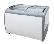 NSF 49" W 9.2 Cu. Ft. Glass Door Ice Cream Display Chest Freezer, White 115V New