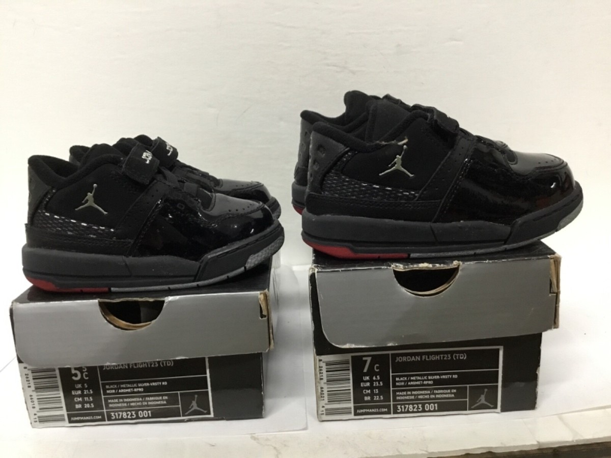 Jordan Flight 23 (TD) Toddler sneaker style#317823 001 black Never Worn  