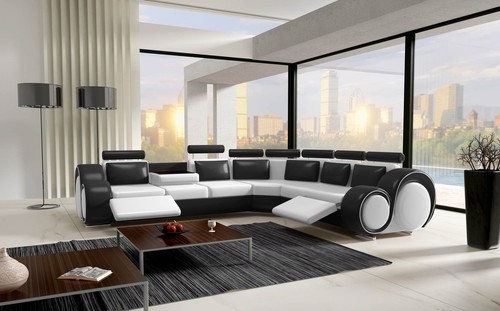 LEDERSOFA RELAX NEU LEDERCOUCH GARNITUR ECKSOFA WOHNLANDSCHAFT + RELAX FUNKTION - Bild 4 von 12