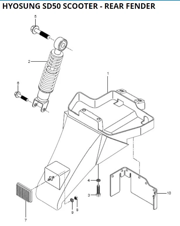 Amortiguador trasero Hyosung Sense SD50 o Tomos TSR-50 49cc Scooter NOS 12" 11" Foto 2 de 4