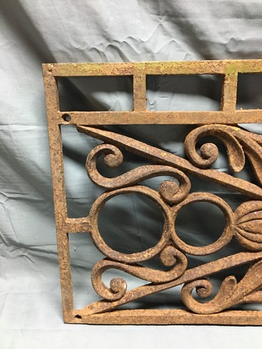 Antique Window Guard Garden Decorative Sunflower Fence Cast Iron 16x33 650-22B - Picture 3 of 8